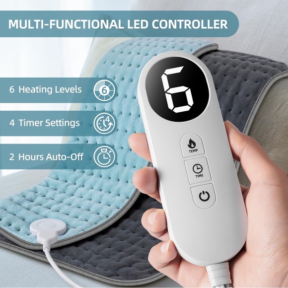 BRAND NEW! Heating Pad for Back, Neck and Shoulder Pain Relief - Picture 2 of 16